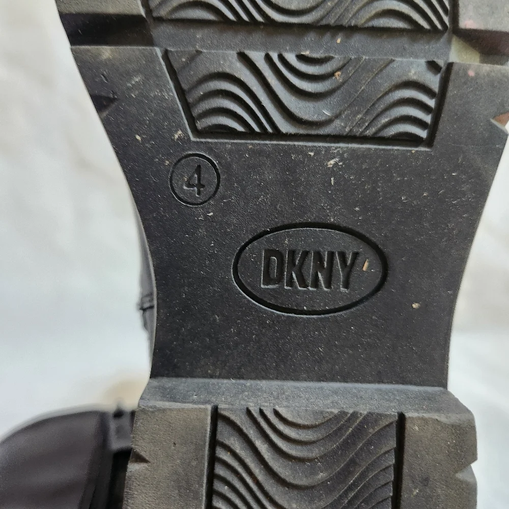 DKNY Black Buckle Girls Boots SIZE 4